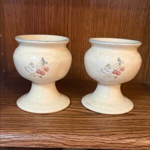 Set of Vintage marmalade, goose candle holders
